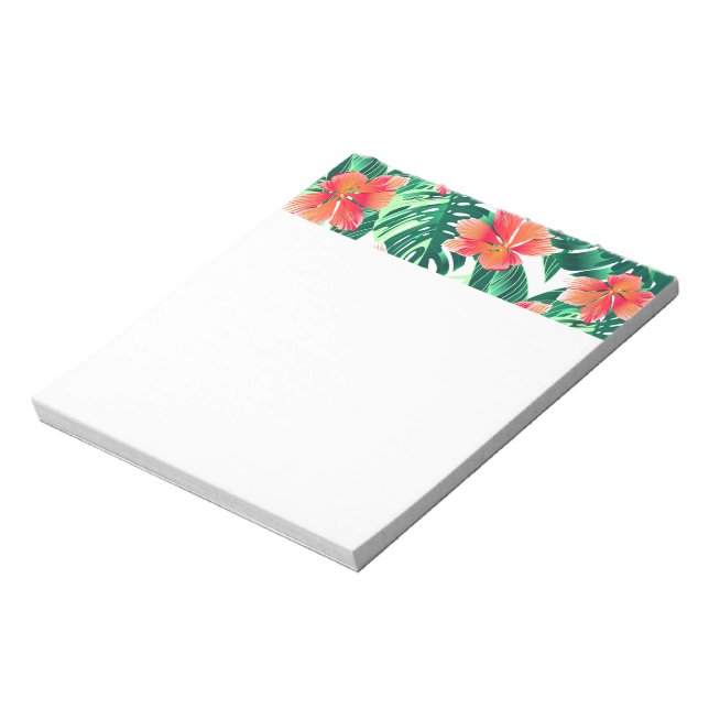Tropical orange hibiscus notepad (Rotated)