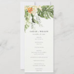 Tropical Orange Leafy Botanical Wedding Program<br><div class="desc">Tropical Orange Green Leafy Botanical Theme Collection.- it's an elegant script watercolor Illustration of tropical greenery bunch with bird of paradise floral, perfect for your tropical wedding & parties. It’s very easy to customize, with your personal details. If you need any other matching product or customization, kindly message via Zazzle....</div>
