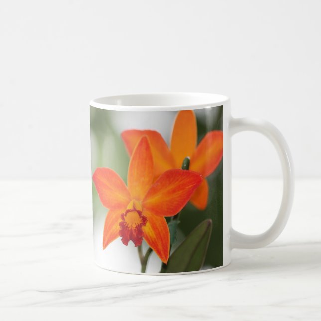Tropical Orange Orchid Mug (Right)