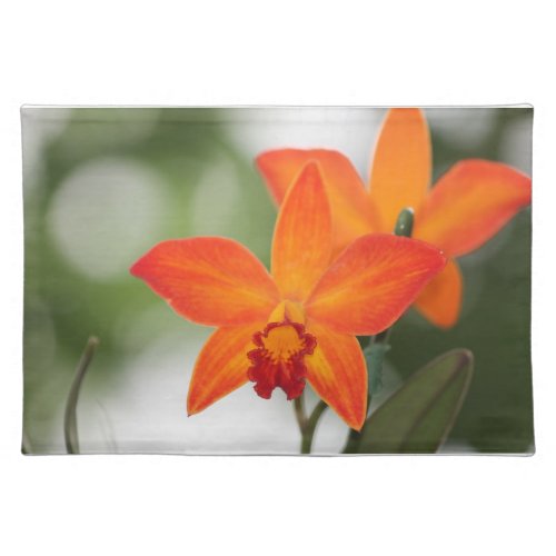 Tropical Orange Orchid Placemat