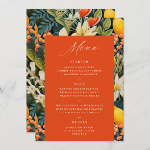 Tropical Orange Paradise Menu