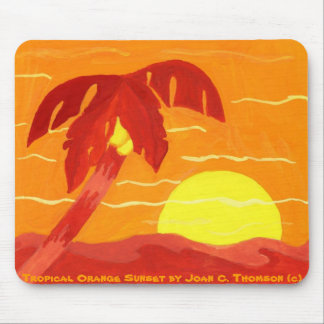 Tropical Orange Sunset Mousepad