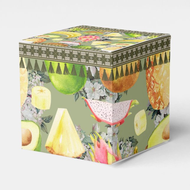Tropical Orchard Favor Boxes (Front Side)
