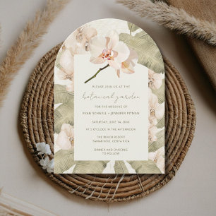 Tropical Orchid Botanical Garden Wedding  Invitation