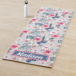Tropical Orchid Floral Pattern Yoga Mat