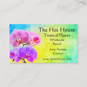 Tropical Orchid Flowers Florist Nursery Business Card