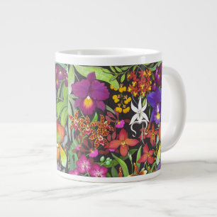 Tropical Orchid Garden Flowers Jumbo Mug