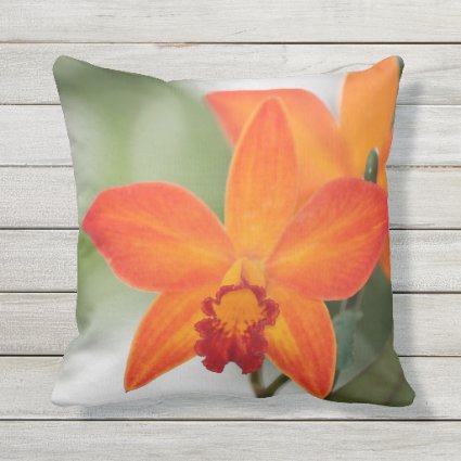 Tropical Orchid Outdoor Pillow