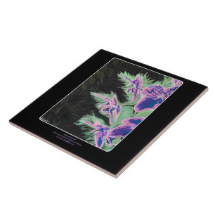 'Tropical Orchid' Painting on a  Ceramic Tile
