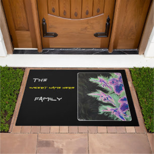 'Tropical Orchid' Painting on a Doormat