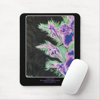 'Tropical Orchid' Painting on a  Mouse Pad