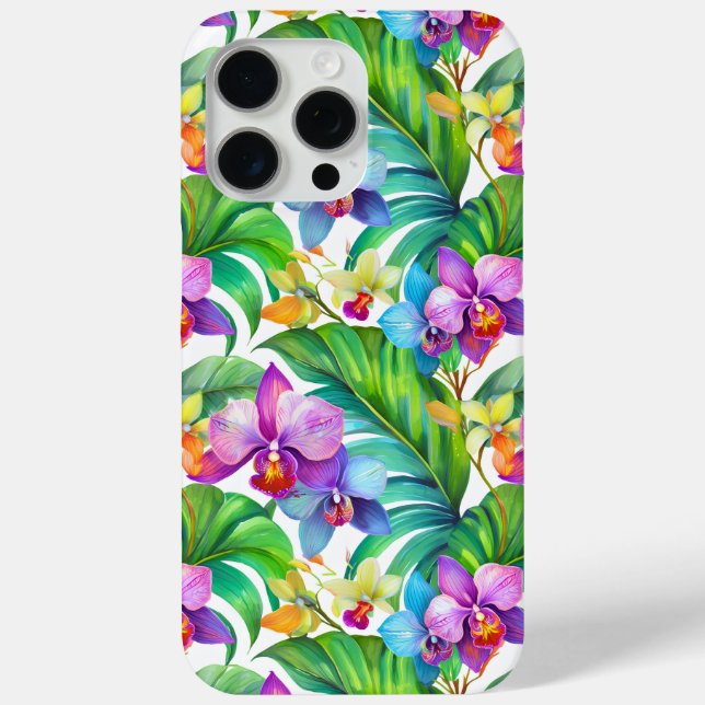 Tropical orchid pattern Case-Mate iPhone case (Back)