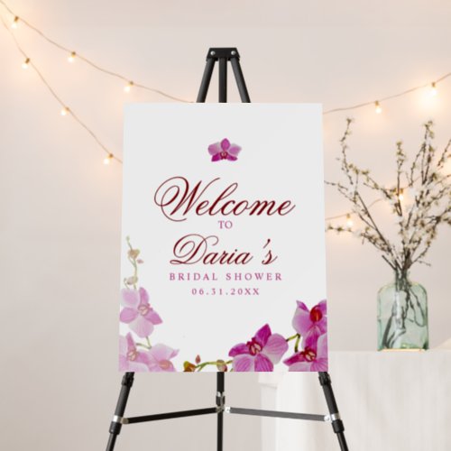 Tropical Orchid Welcome Sign