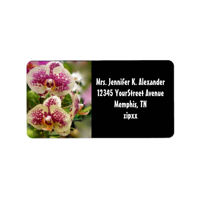 Tropical Orchids Label (Front)