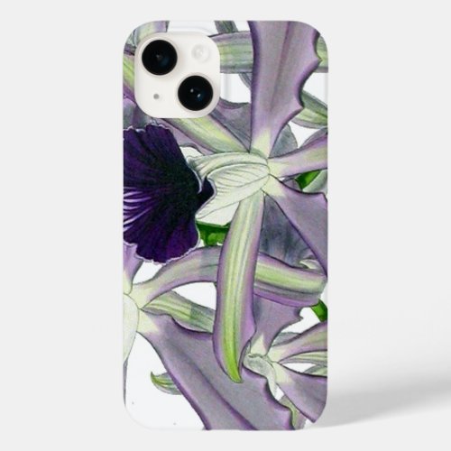 Tropical Orchids Purple Green Case_Mate iPhone 14 Case
