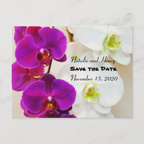 Tropical Orchids Save the Date Announcement Postcard