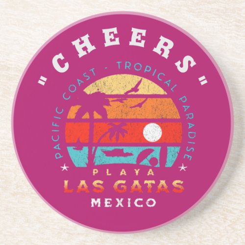 Tropical Pacific Paradise  Las Gatas Beach Mexico Coaster