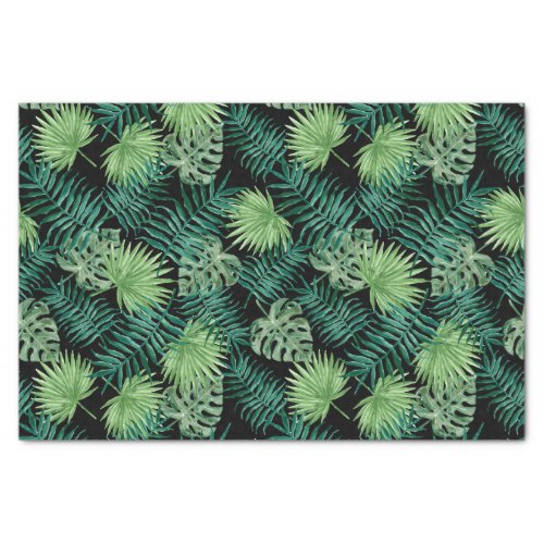 Tropical Painted Leaves Tissue Paper