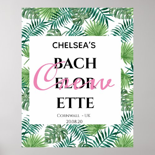 Tropical Palm Bachelorette Weekend Welcome Party  Poster