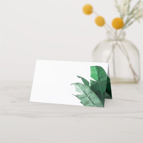 Tropical Palm Banana Leaf Place Card