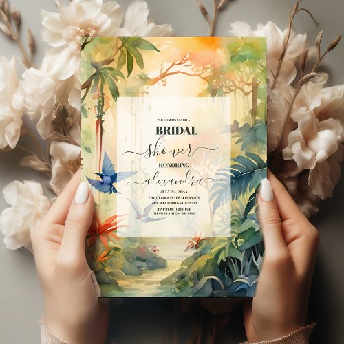 Tropical Palm Beach Boho  Bridal Shower Invitation