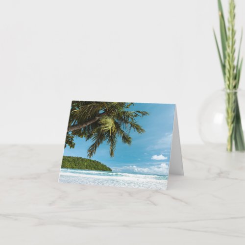 Tropical Palm Beach Note Card