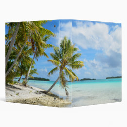 Tropical palm beach ring binder