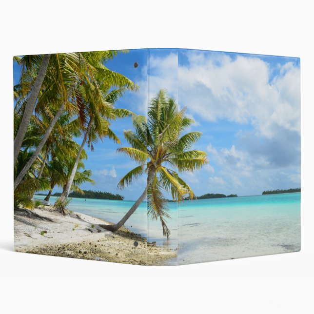 Tropical palm beach ring binder (Background)