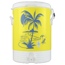 Tropical Palm Beach Scene Igloo Cooler