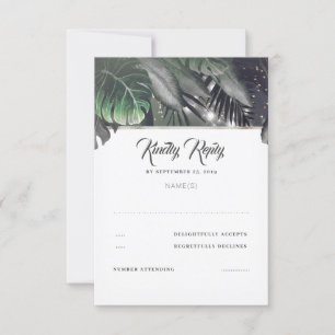 Tropical Palm Beach Wedding RSVP