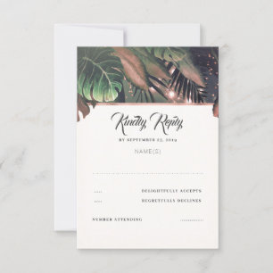 Tropical Palm Beach Wedding RSVP