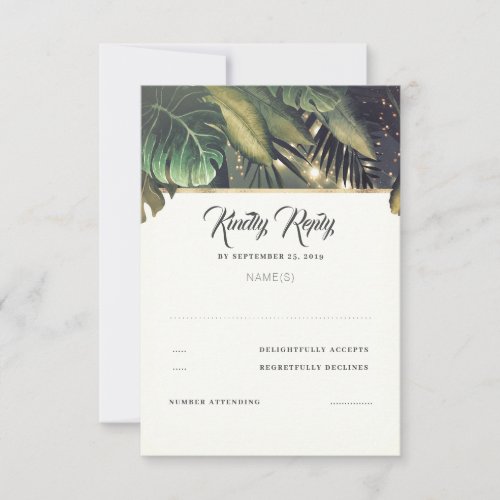 Tropical Palm Beach Wedding RSVP