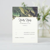 Tropical Palm Beach Wedding RSVP (Standing Front)