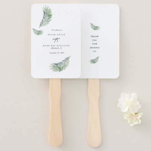 Tropical Palm Beach Welcome Outdoor Wedding Hand Fan