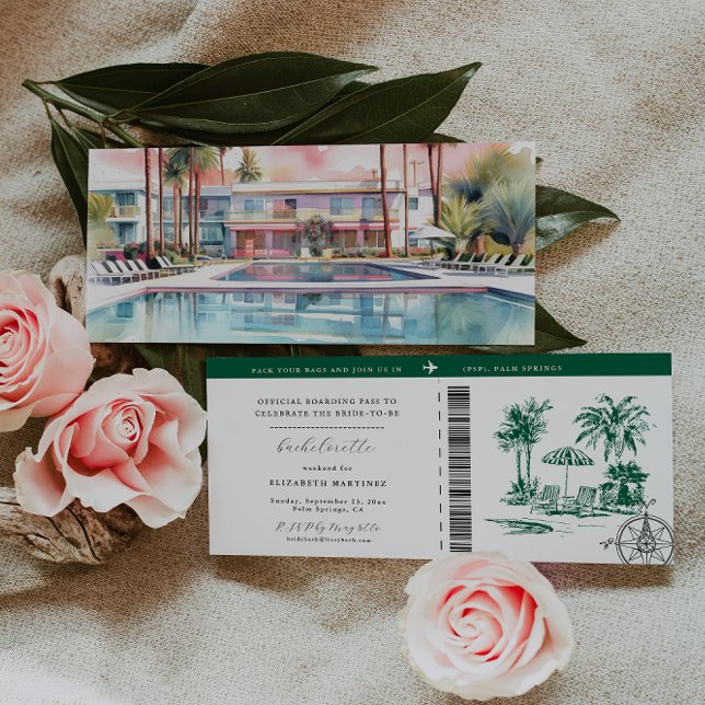 Tropical Palm | Boarding Pass Bachelorette (Creator Uploaded)