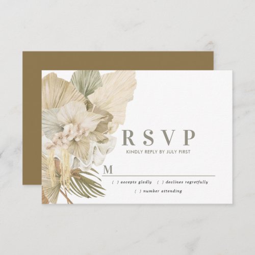 Tropical Palm Boho RSVP Card