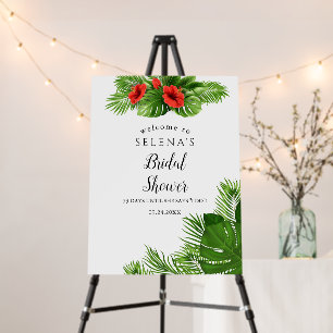 Tropical Palm Bridal Shower Welcome Sign