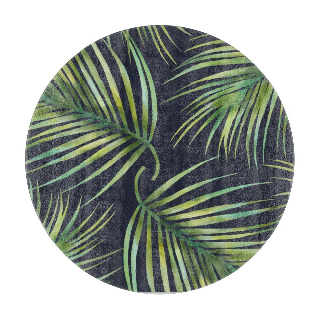 Tropical Palm Cutting Board (Front)