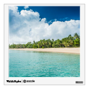 Tropical Palm Fringed Beach Wall Decal