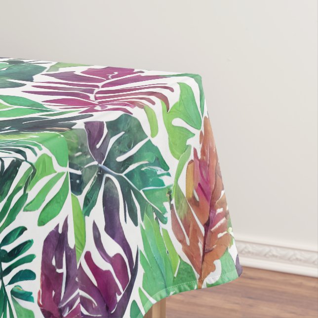 Tropical Palm Fronds All Over Print Tablecloth (In Situ)