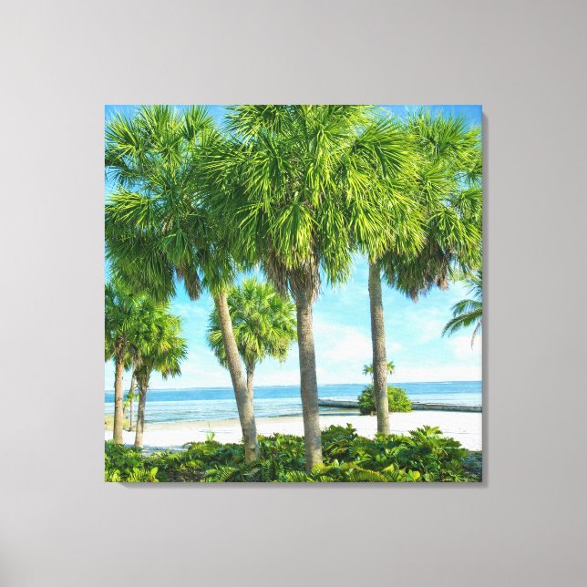 Tropical Palm Garden Wall Art Coastal Decor (Front)