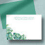 Tropical Palm Greenery Personalized Stationery Note Card