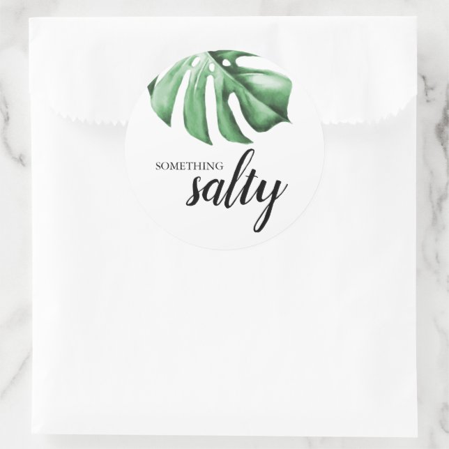 Tropical Palm Greenery Something Salty Sticker (Bag)