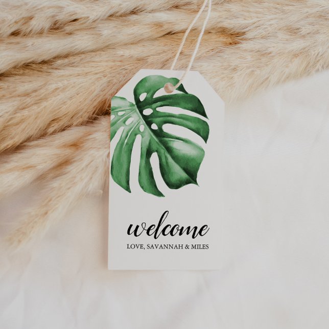 Tropical Palm Greenery Welcome Tags (Creator Uploaded)