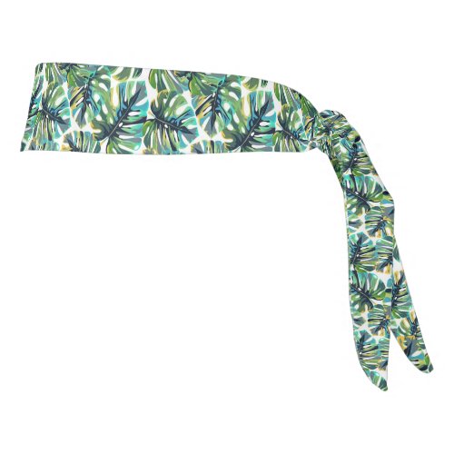 Tropical Palm Hair Tie Tie Headband