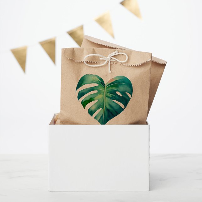 Tropical Palm Heart Wedding Favor Bag (Creator Uploaded)