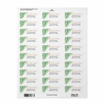 Tropical Palm Label | Zazzle