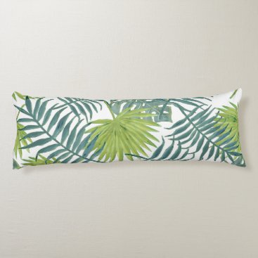 Tropical Palm Leaf Art Painting Pattern Body Pillow Tropical Palm Leaf Art Painting Pattern Body Pillow