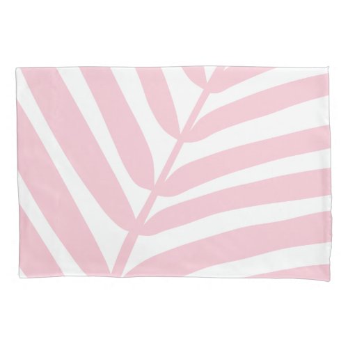 Tropical Palm Leaf Baby Pink Pillow Case