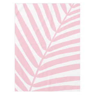 Tropical Palm Leaf Baby Pink Tablecloth